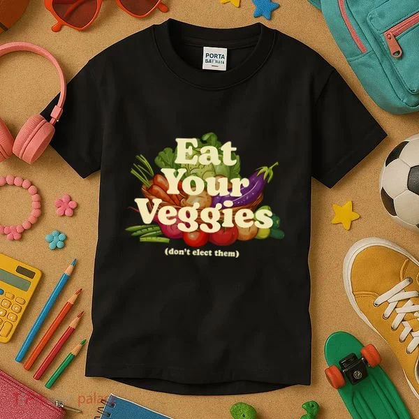Eat Your Veggies DonT Elect Them Kids T-Shirt