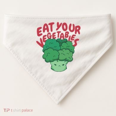 Eat Your Vegetables USA-Made Doggie Bandana