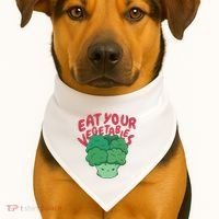 Eat Your Vegetables USA-Made Doggie Bandana thumb 1