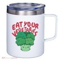 Eat Your Vegetables 12oz Stainless Steel Coffee Mug thumb 0