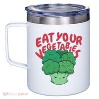 Eat Your Vegetables 12oz Stainless Steel Coffee Mug thumb 2