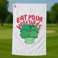 Eat Your Vegetables Golf Towel thumb 1