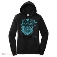Embrace Your Voice Sexual Assault Awareness Sunflower Ribbon Great Gift Women's Hoodie thumb 0