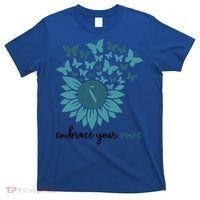 Embrace Your Voice Sexual Assault Awareness Sunflower Ribbon Great Gift T-Shirt thumb 0