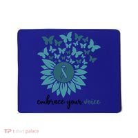 Embrace Your Voice Sexual Assault Awareness Sunflower Ribbon Great Gift Mousepad thumb 0