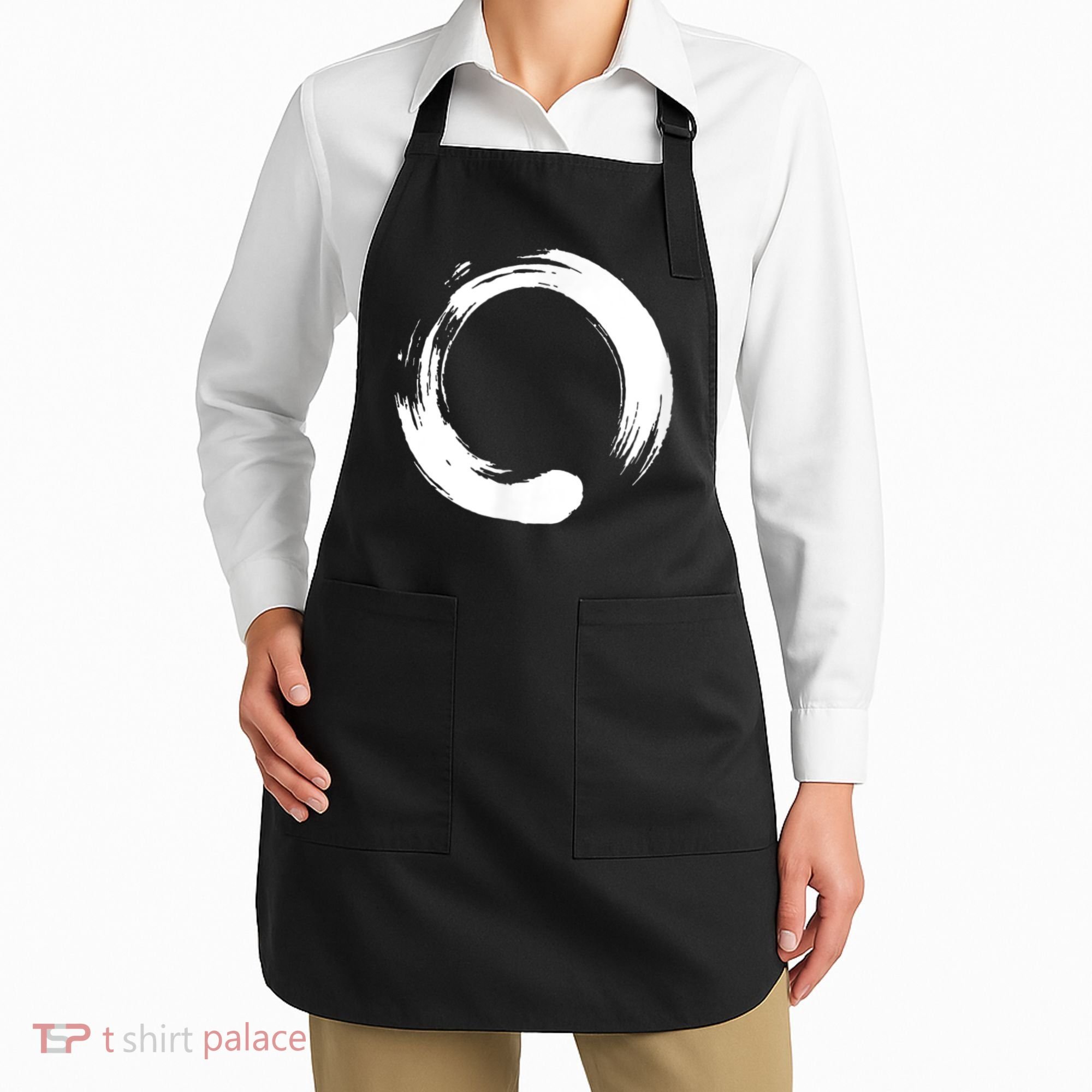 Enso Zen Circle Symbol Buddhism Buddha Meditation Yoga Apron