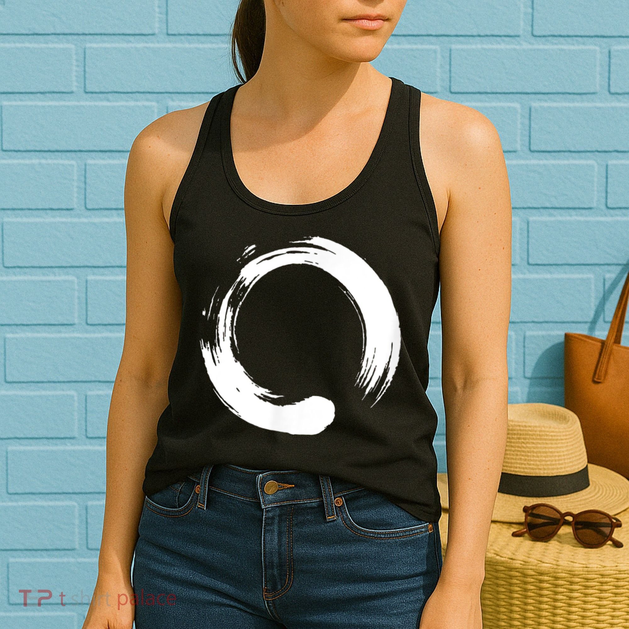 Enso Zen Circle Symbol Buddhism Buddha Meditation Yoga Women's Tank Top