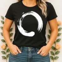 Enso Zen Circle Symbol Buddhism Buddha Meditation Yoga Women's T-Shirt thumb 2