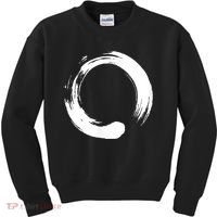 Enso Zen Circle Symbol Buddhism Buddha Meditation Yoga Kids Sweatshirt thumb 0