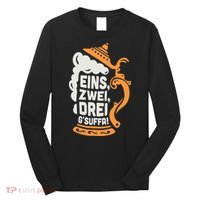 Eins Zwei Drei Gsuffa Bottoms Up Oktoberfest Prost Funny Beer Long Sleeve Shirt thumb 0