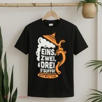 Eins Zwei Drei Gsuffa Bottoms Up Oktoberfest Prost Funny Beer T-Shirt thumb 2