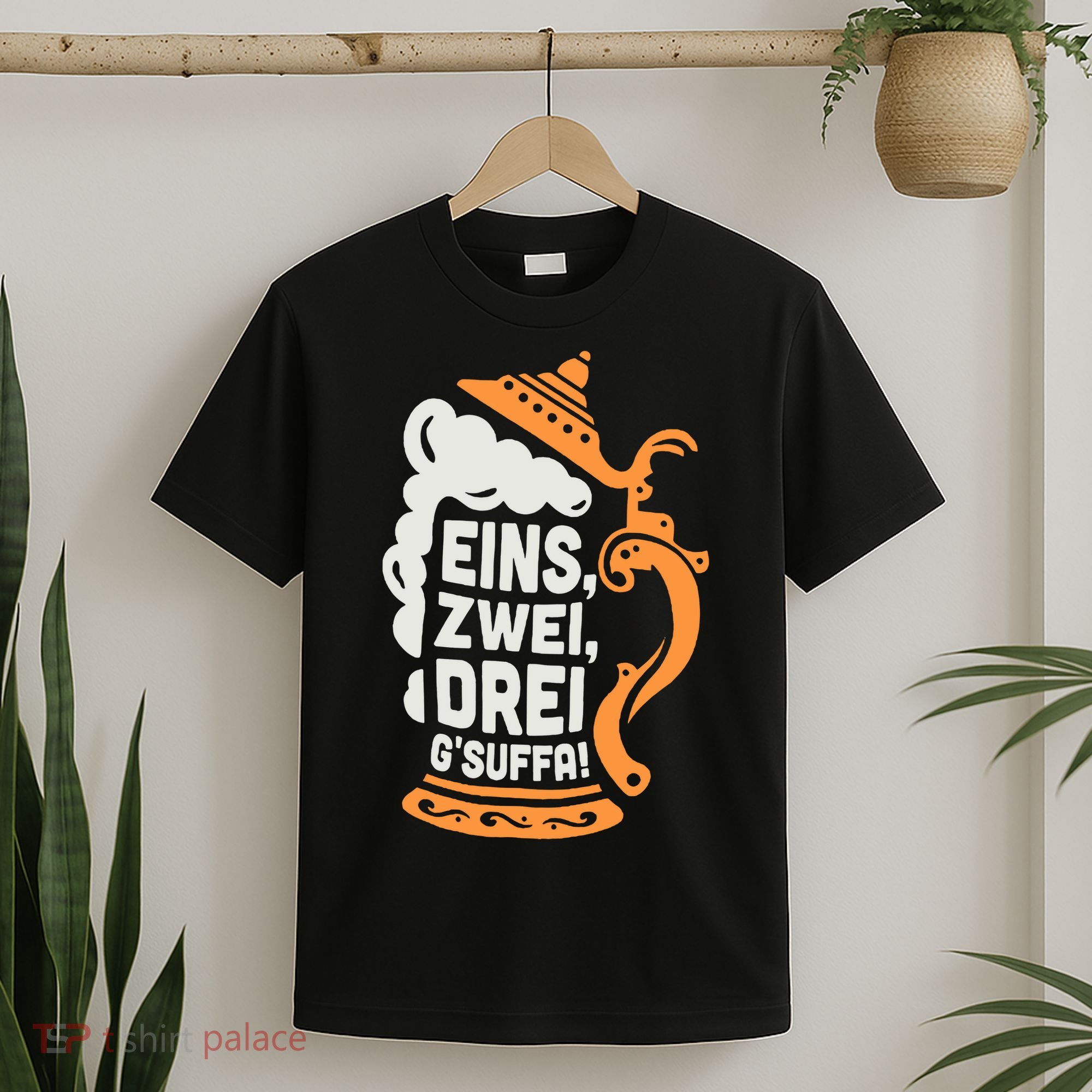 Eins Zwei Drei Gsuffa Bottoms Up Oktoberfest Prost Funny Beer T-Shirt