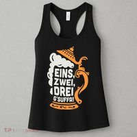 Eins Zwei Drei Gsuffa Bottoms Up Oktoberfest Prost Funny Beer Women's Tank Top thumb 3