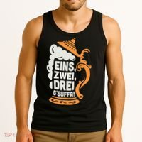 Eins Zwei Drei Gsuffa Bottoms Up Oktoberfest Prost Funny Beer Tank Top thumb 3