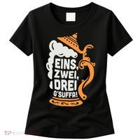 Eins Zwei Drei Gsuffa Bottoms Up Oktoberfest Prost Funny Beer Women's T-Shirt thumb 0