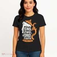 Eins Zwei Drei Gsuffa Bottoms Up Oktoberfest Prost Funny Beer Women's T-Shirt thumb 4