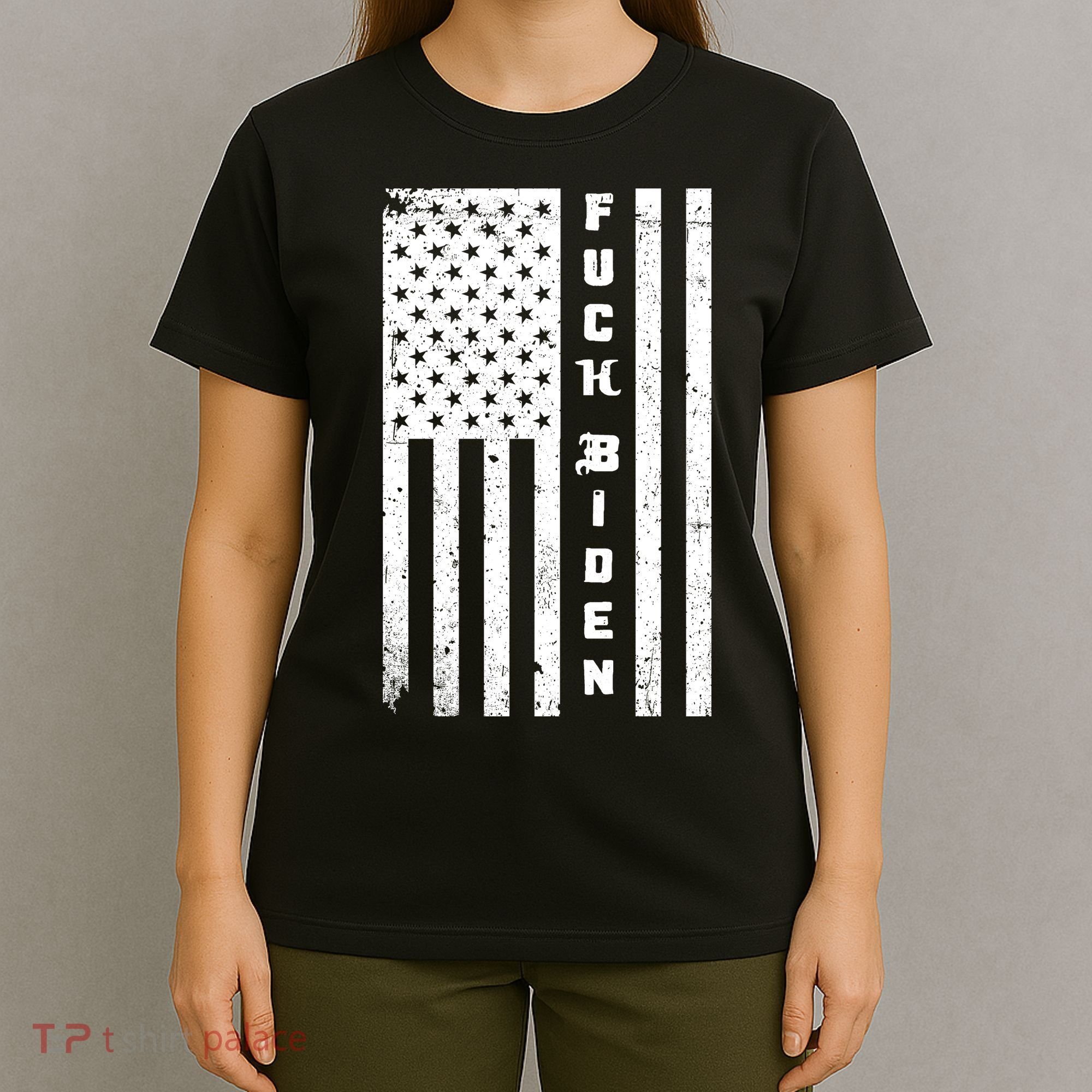 F--ck Biden American Flag T-Shirt
