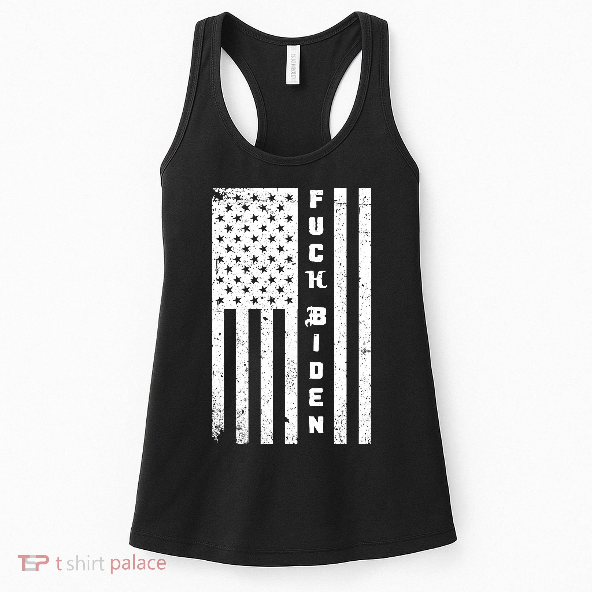 F--ck Biden American Flag Women's Tank Top