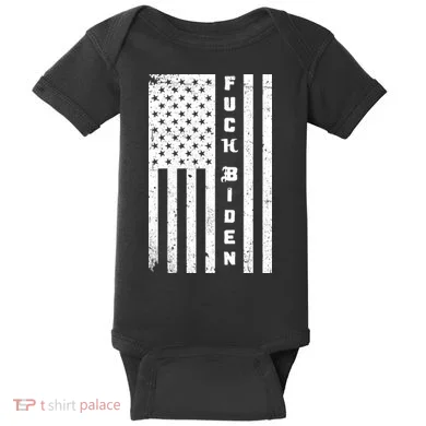 F--ck Biden American Flag Baby Bodysuit