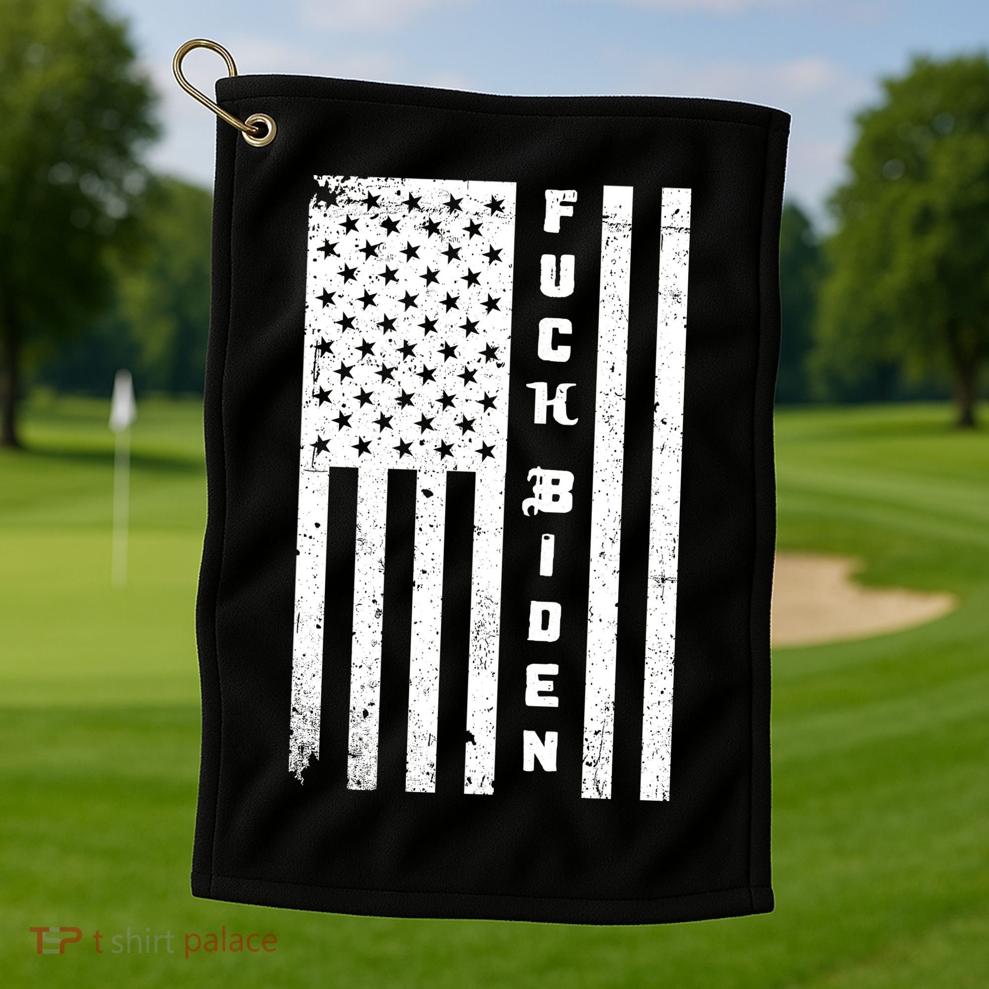 F--ck Biden American Flag Golf Towel