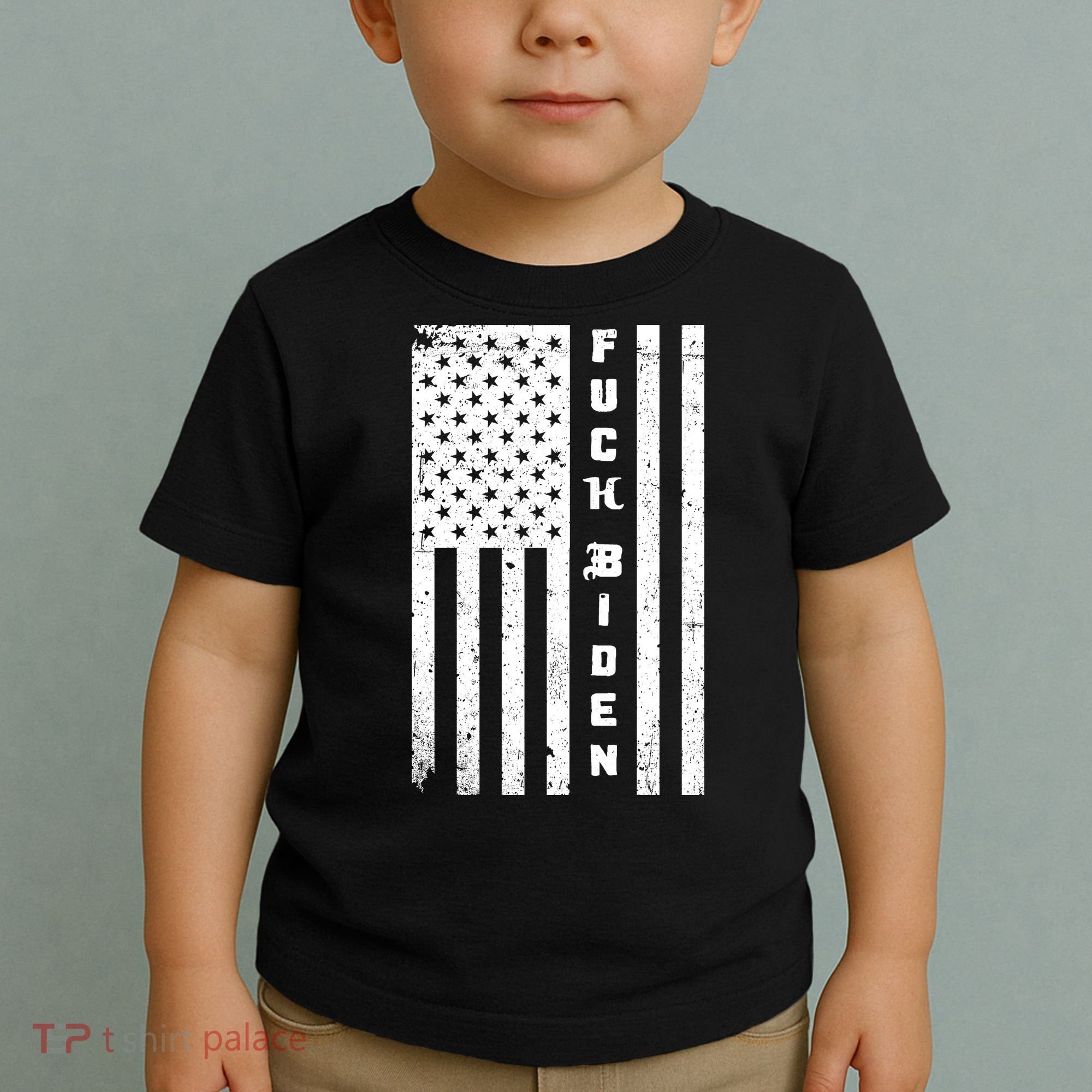 F--ck Biden American Flag Toddler T-Shirt