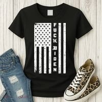 F--ck Biden American Flag Women's T-Shirt thumb 3