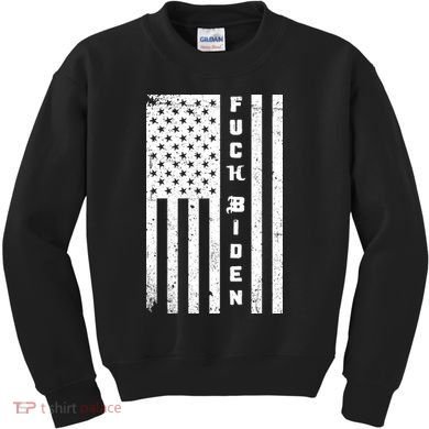 F--ck Biden American Flag Kids Sweatshirt