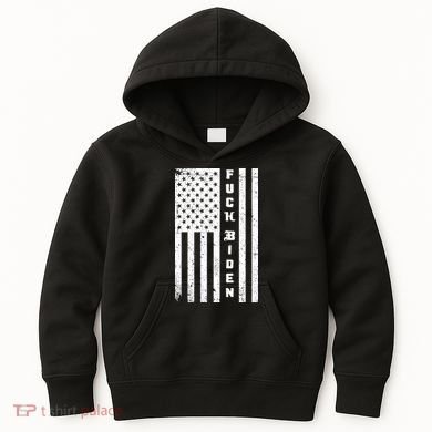 F--ck Biden American Flag Kids Hoodie