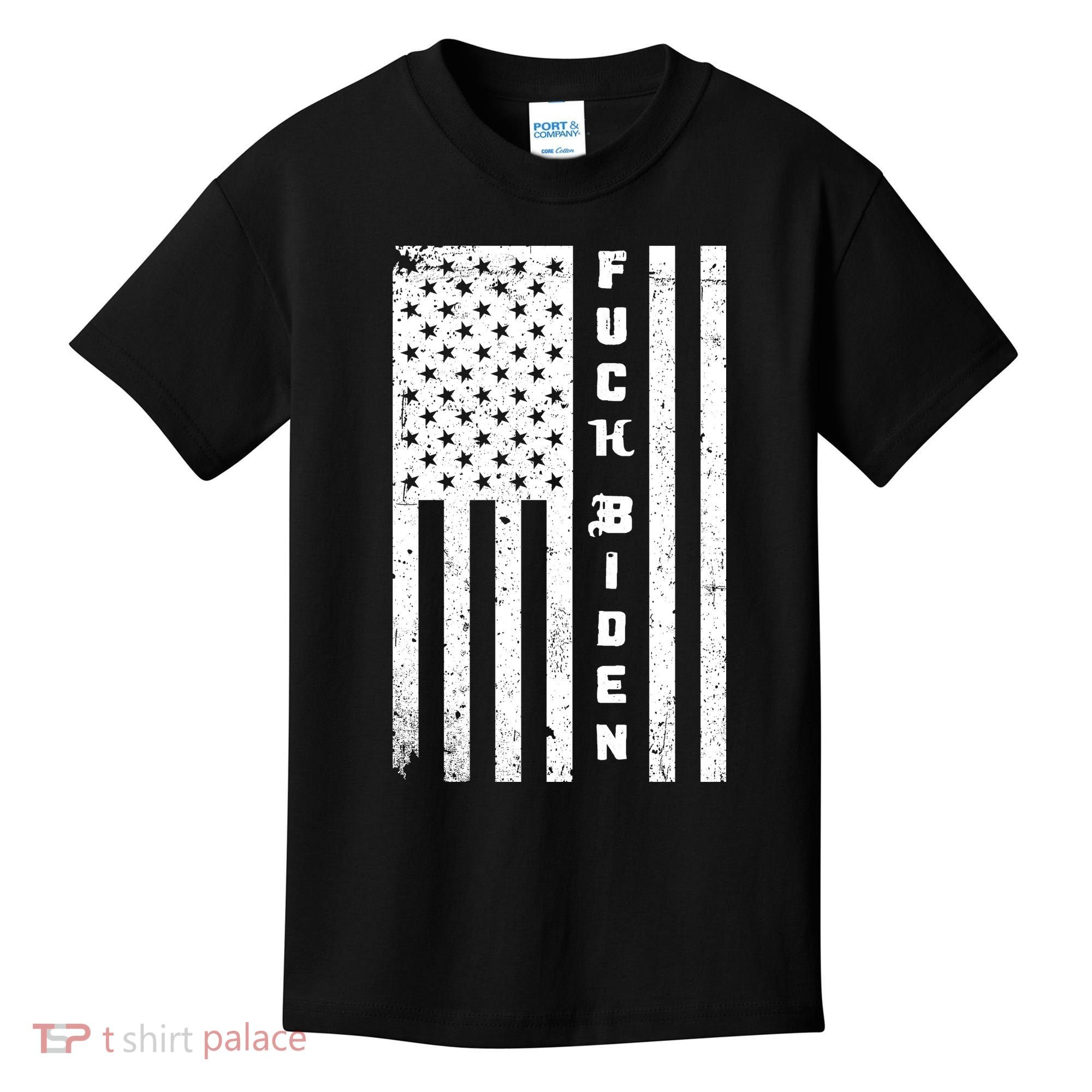 F--ck Biden American Flag Kids T-Shirt