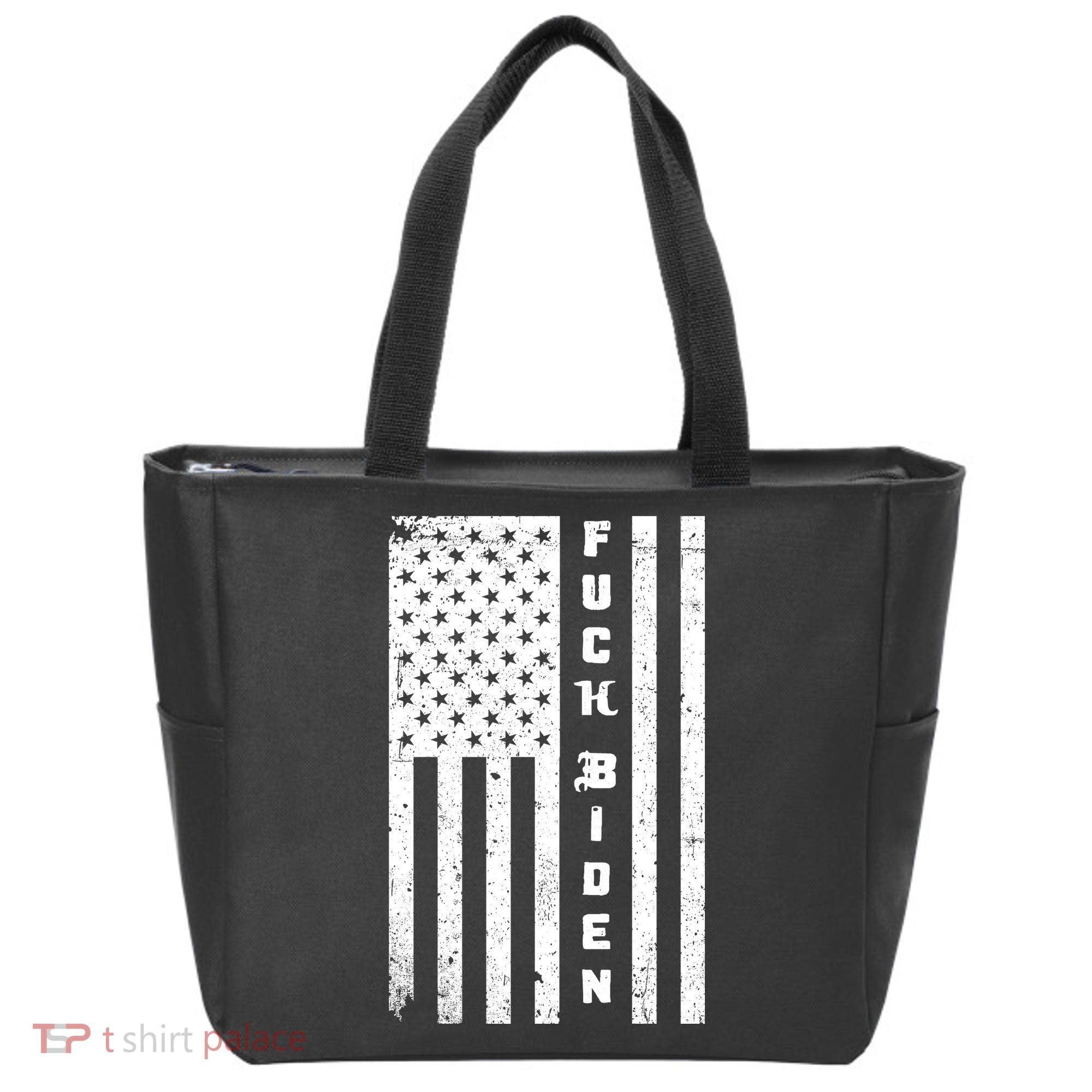 F--ck Biden American Flag Tote Bag