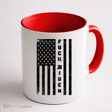 F--ck Biden American Flag Coffee Mug back