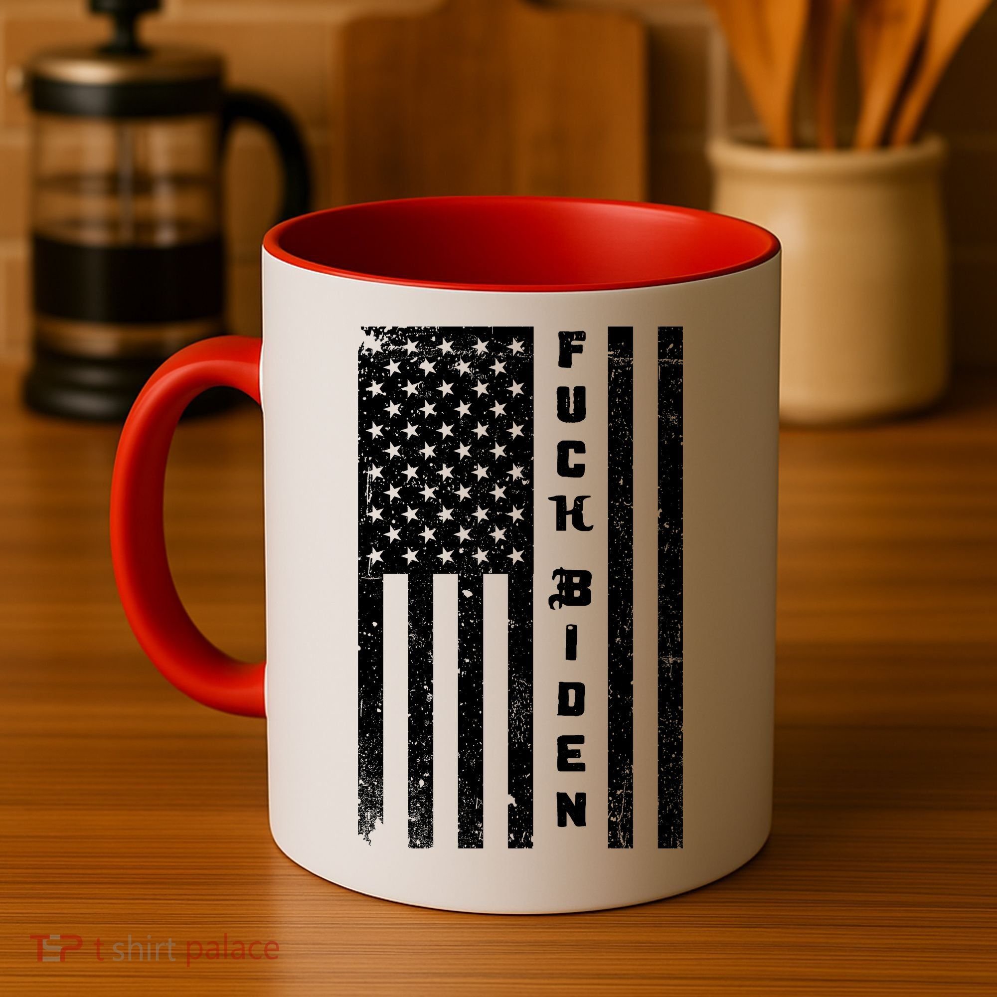 F--ck Biden American Flag Coffee Mug