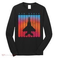 F-15 Eagle Jet Fighter Retro Long Sleeve Shirt thumb 0