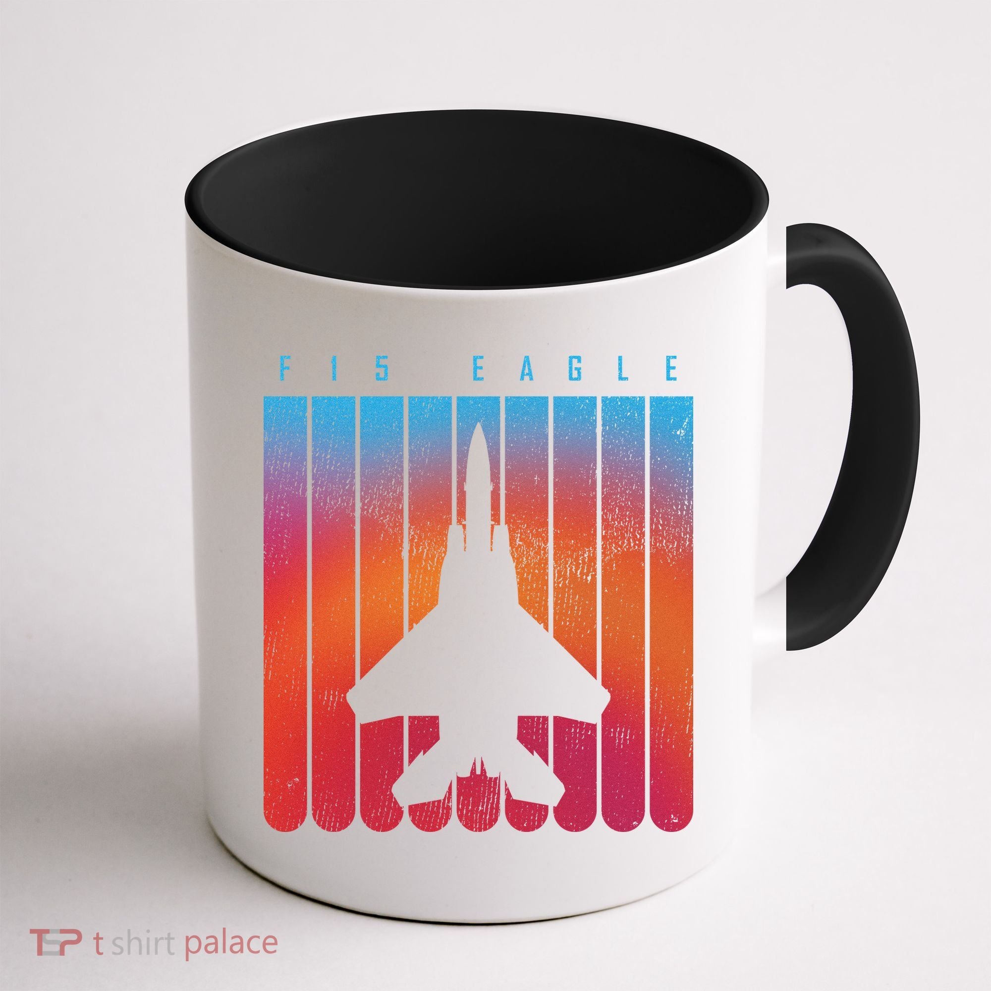 F-15 Eagle Jet Fighter Retro Coffee Mug