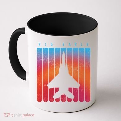 F-15 Eagle Jet Fighter Retro Coffee Mug
