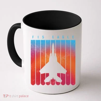 F-15 Eagle Jet Fighter Retro Coffee Mug