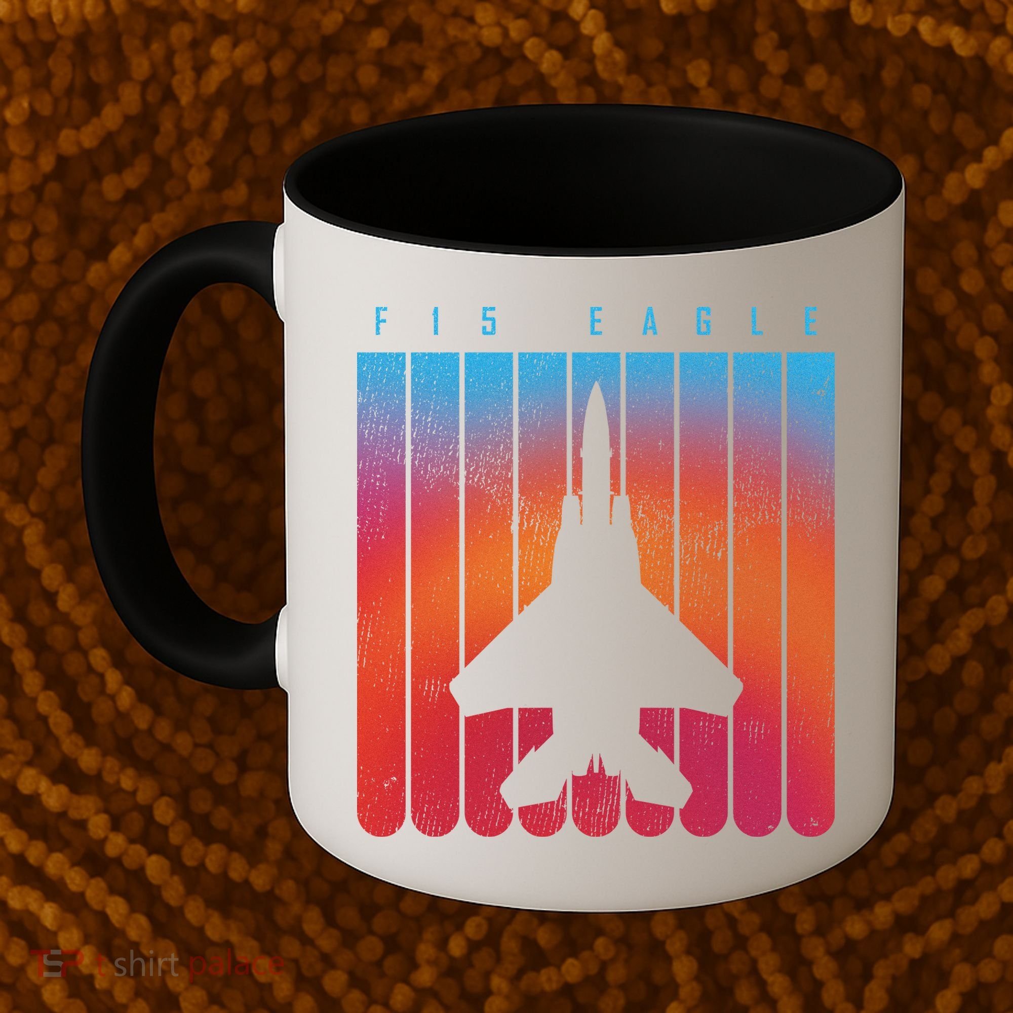 F-15 Eagle Jet Fighter Retro Coffee Mug