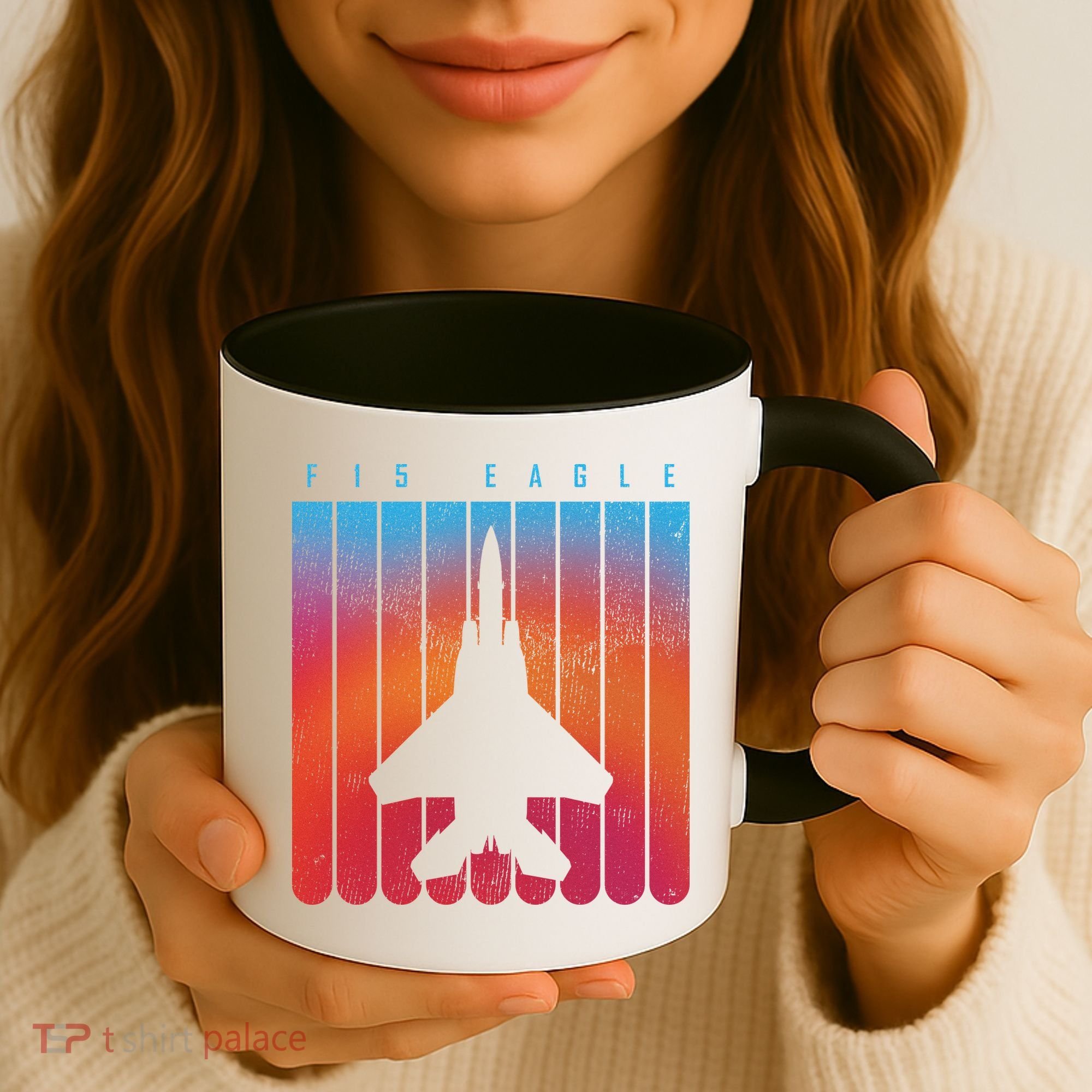 F-15 Eagle Jet Fighter Retro Coffee Mug