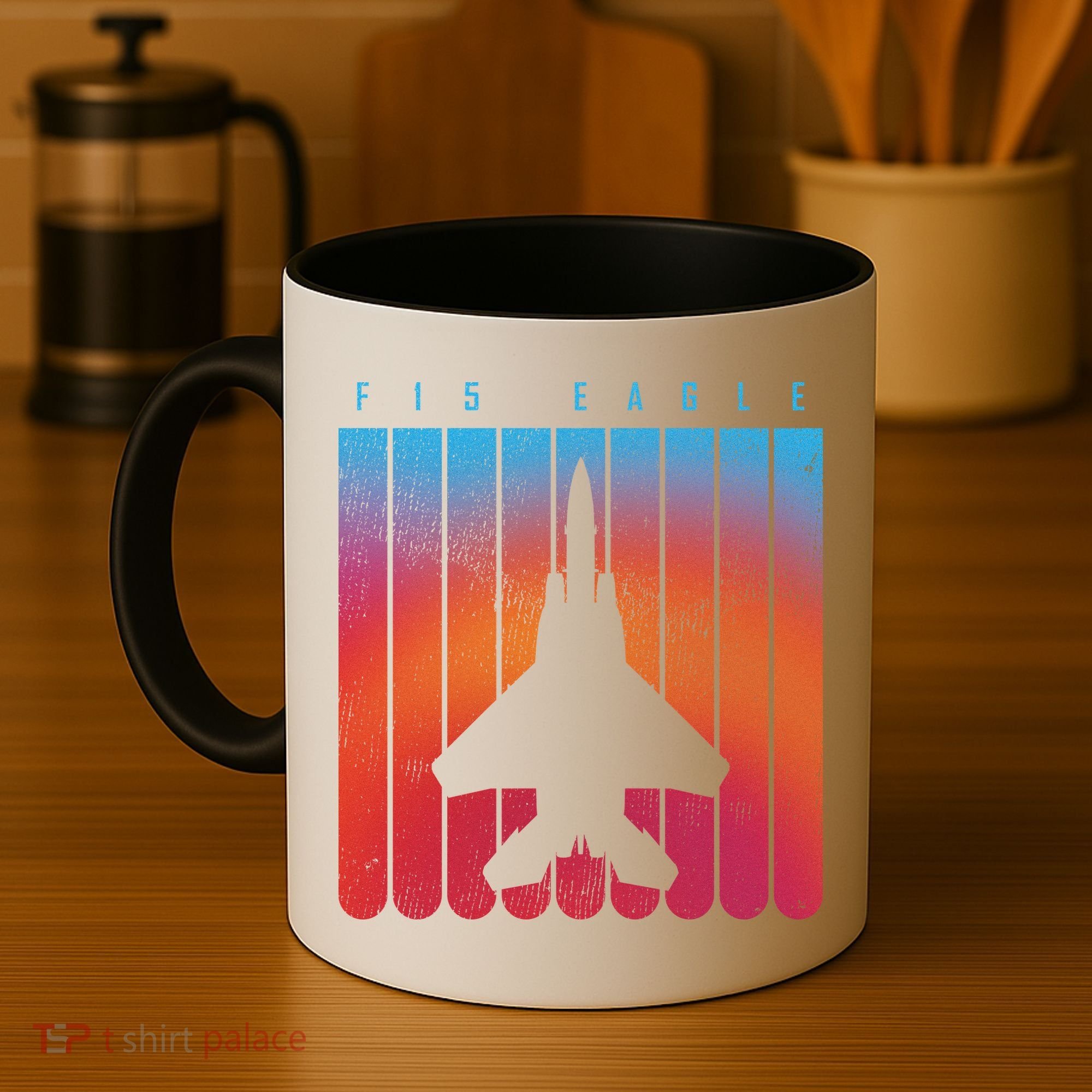 F-15 Eagle Jet Fighter Retro Coffee Mug