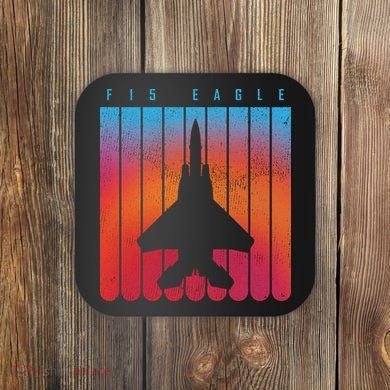 F-15 Eagle Jet Fighter Retro Coaster