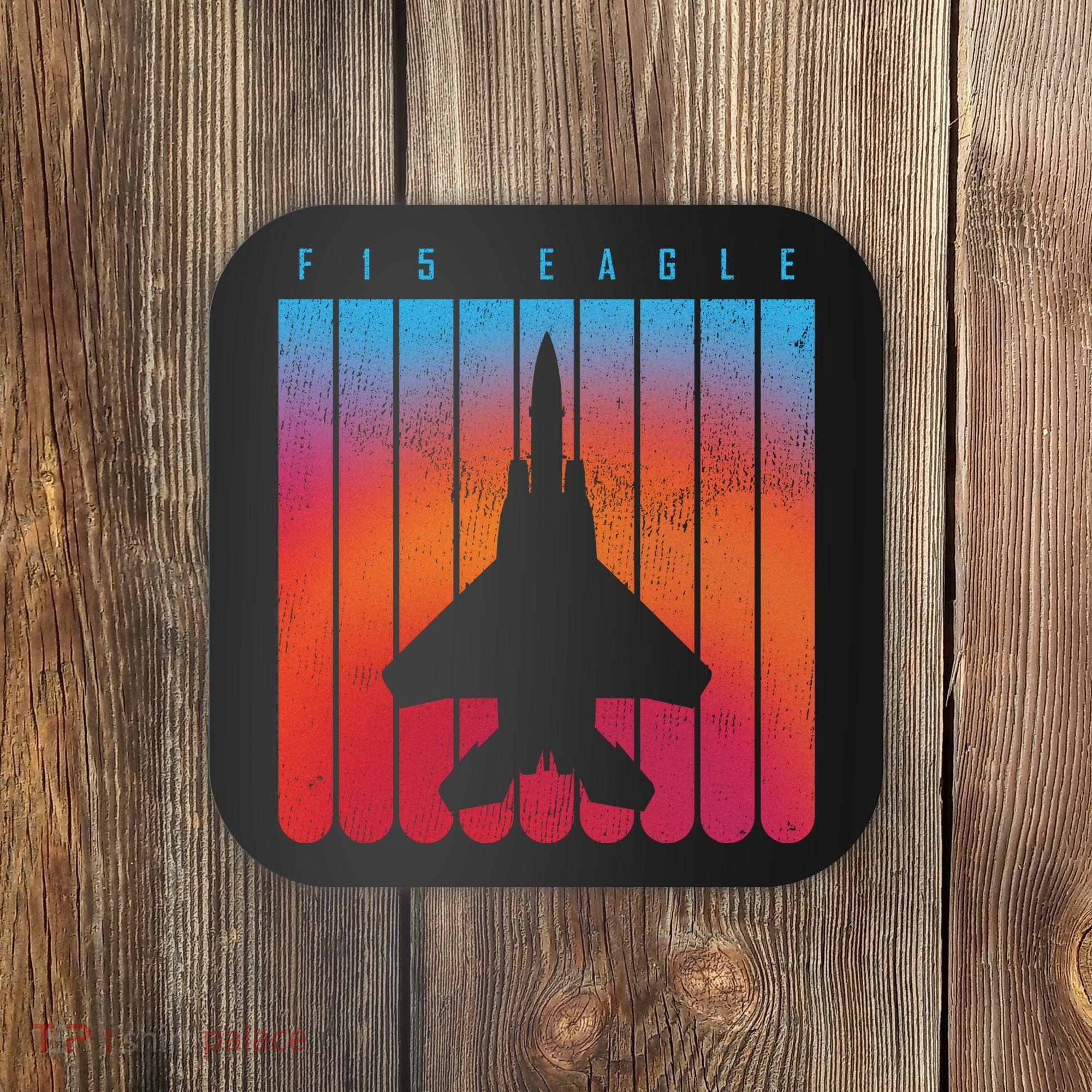 F-15 Eagle Jet Fighter Retro Coaster
