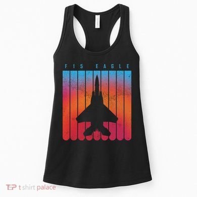 F-15 Eagle Jet Fighter Retro Women's Tank Top