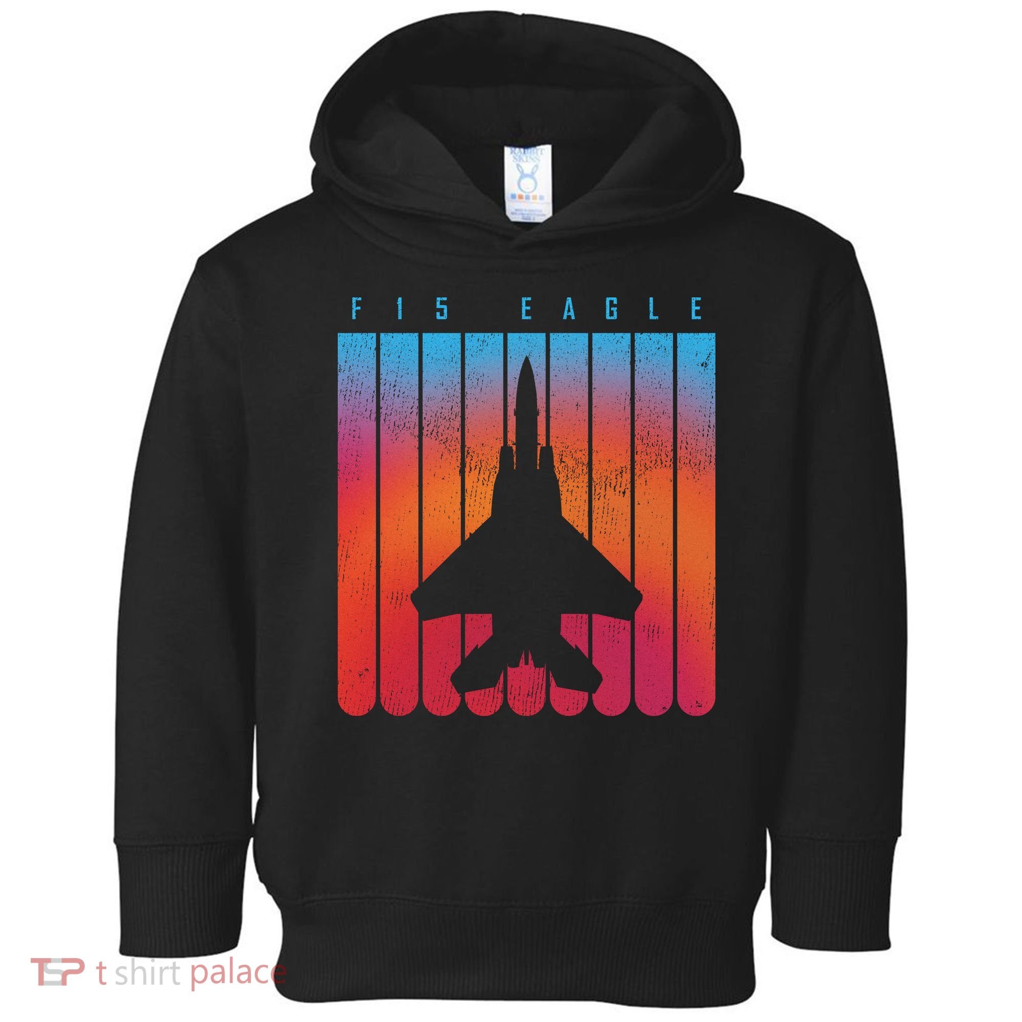 F-15 Eagle Jet Fighter Retro Toddler Hoodie