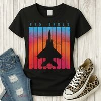 F-15 Eagle Jet Fighter Retro Women's T-Shirt thumb 3