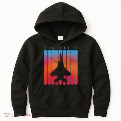 F-15 Eagle Jet Fighter Retro Kids Hoodie