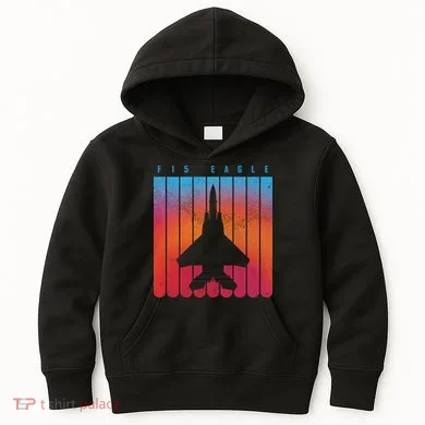 F-15 Eagle Jet Fighter Retro Kids Hoodie