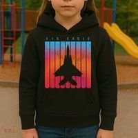 F-15 Eagle Jet Fighter Retro Kids Hoodie thumb 3