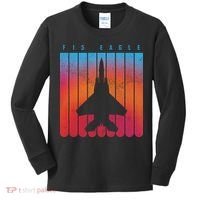 F-15 Eagle Jet Fighter Retro Kids Long Sleeve Shirt thumb 0