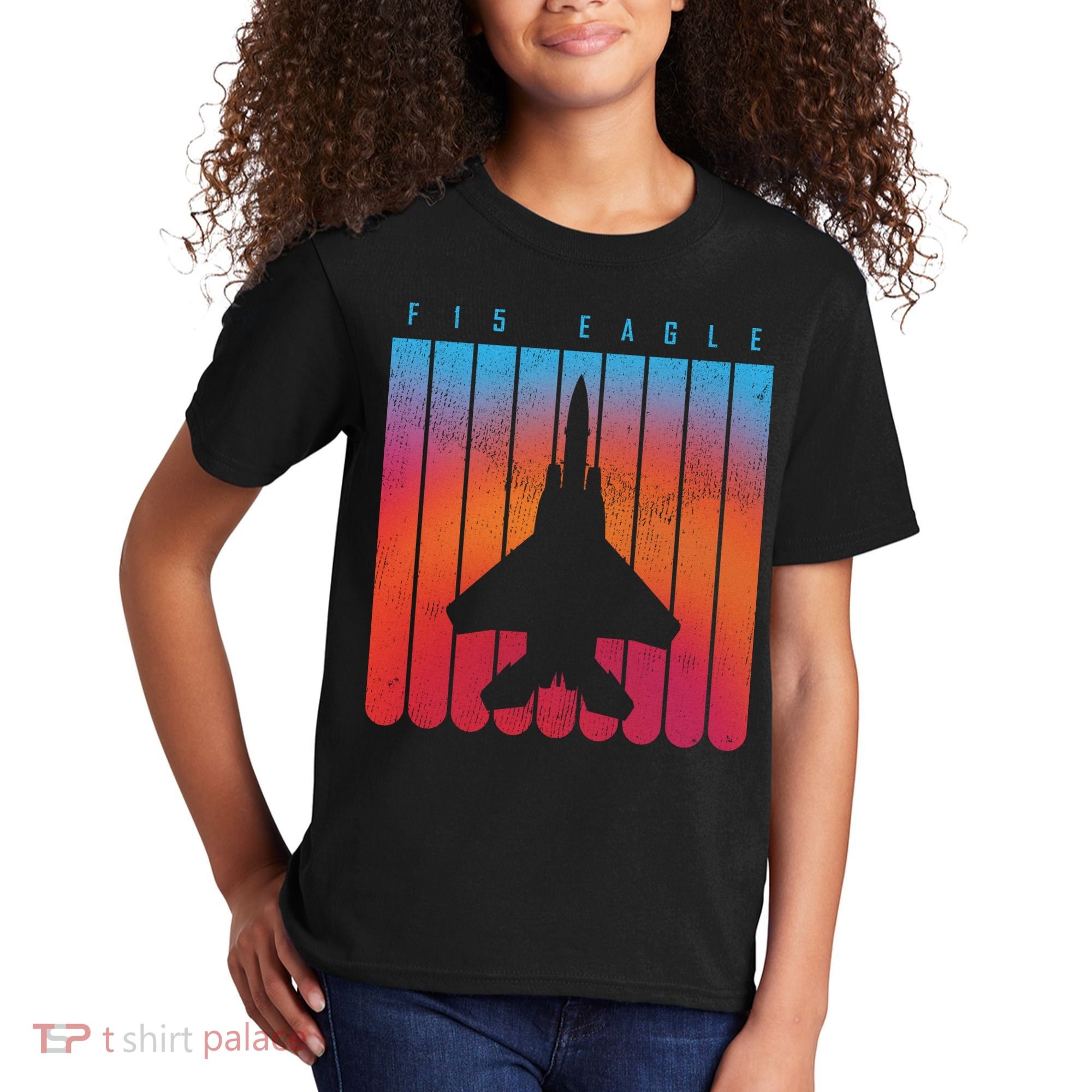 F-15 Eagle Jet Fighter Retro Kids T-Shirt