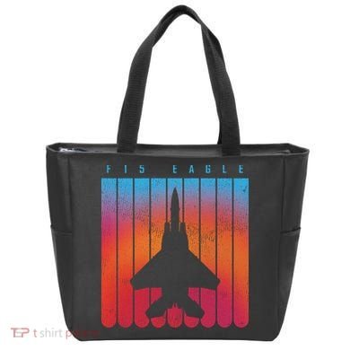 F-15 Eagle Jet Fighter Retro Tote Bag